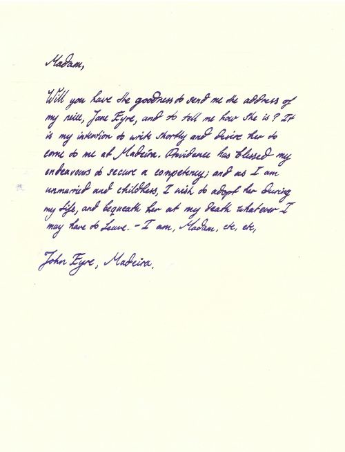 John Eyre's letter